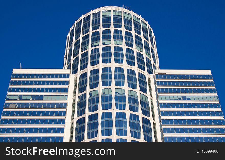 Business a building with set of windows during a decline