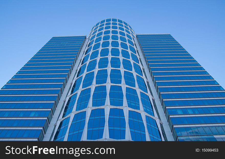 Business a building with set of windows during a decline