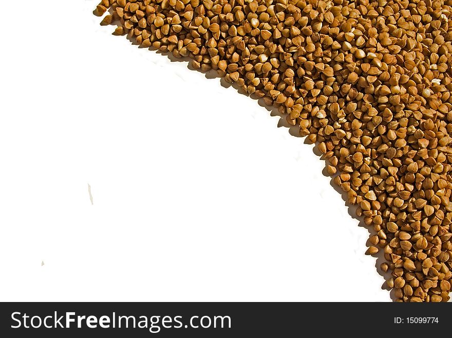 Buckwheat isolated on a white background