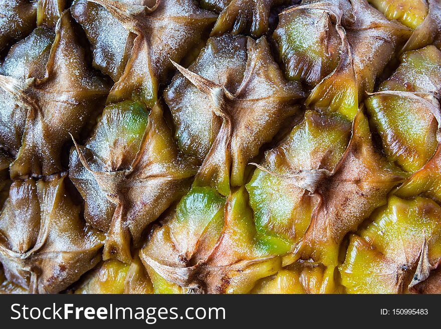 Close-up of pineapple skin texture abstract background. Close-up of pineapple skin texture abstract background