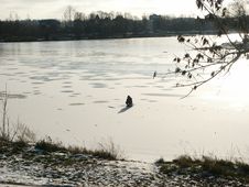 Winter Fisherman Stock Image Winter Fisherman Stock Image