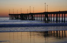Pier At Sunset Royalty Free Stock Photography Pier At Sunset Royalty Free Stock Photography