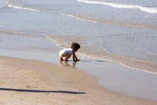 Little Girl On The Beach. Stock Photography Little Girl On The Beach. Stock Photography