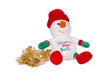 Snow Man And Fir-tree Toy Royalty Free Stock Photos Snow Man And Fir-tree Toy Royalty Free Stock Photos