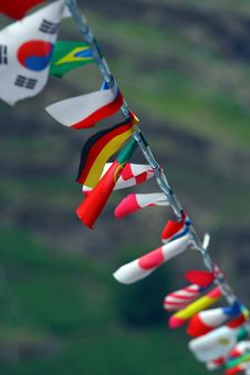 String Of Flags. Royalty Free Stock Photo