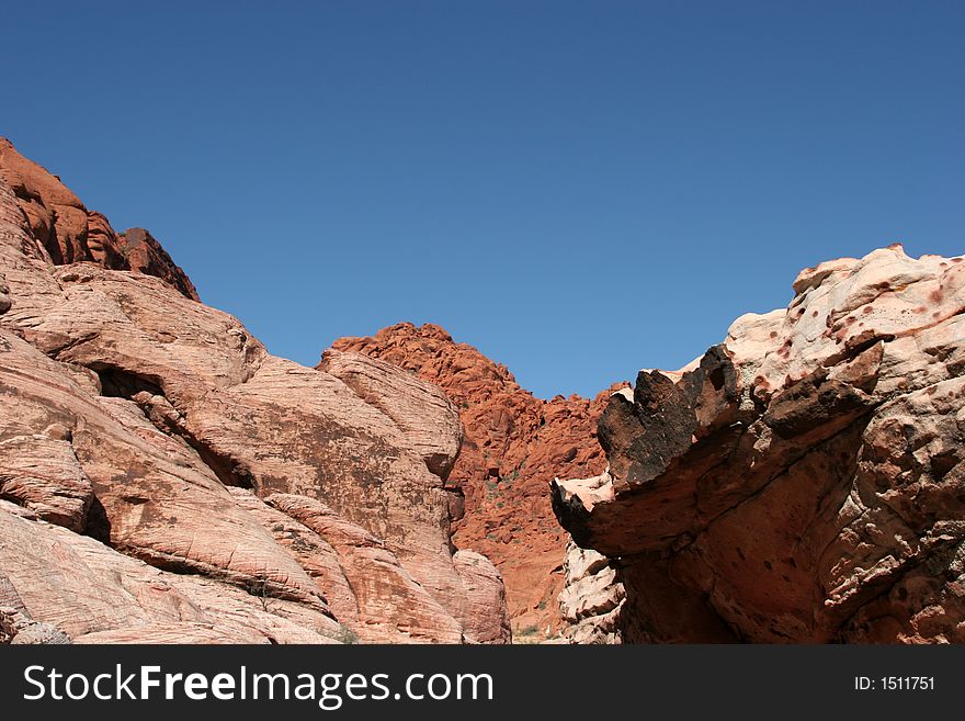 Red rock formations in the park