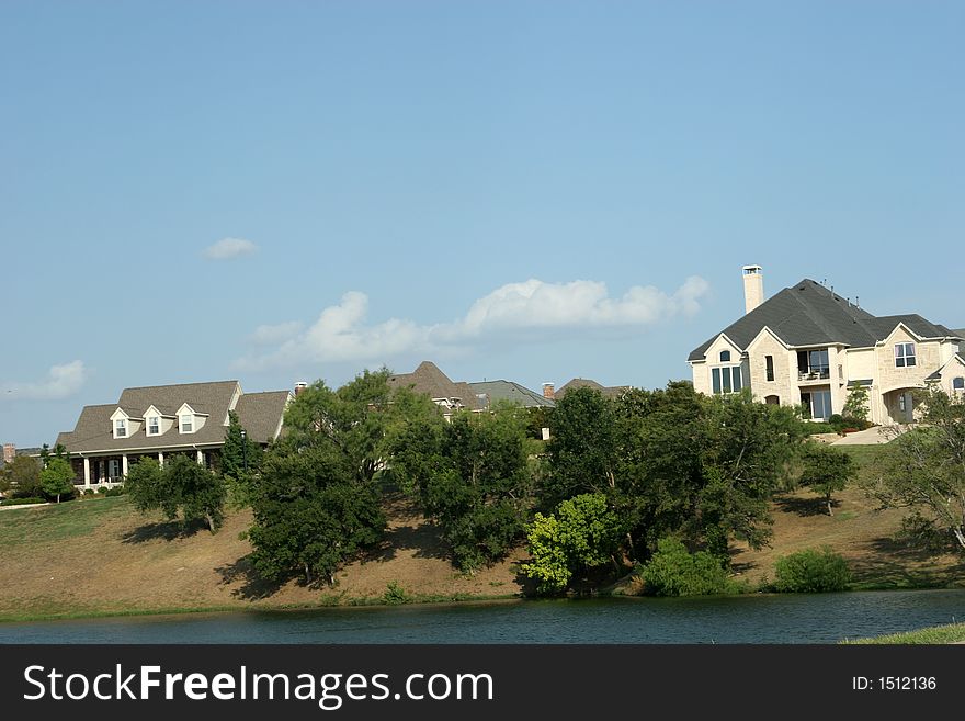 Waterfront neighborhood in Texas USA. Waterfront neighborhood in Texas USA