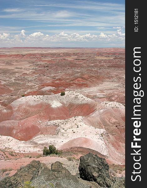 Breathtaking view of painted desert park landscape