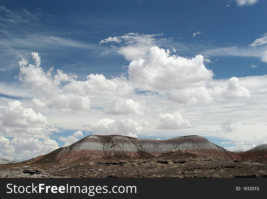 Breathtaking view of painted desert park landscape