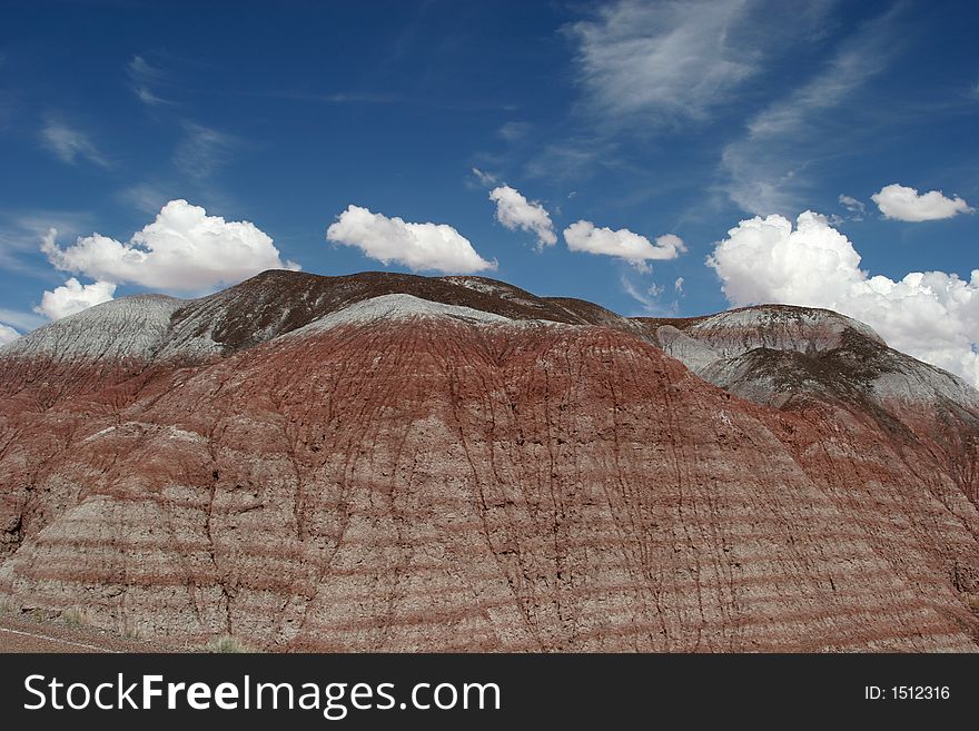 Beautiful view of painted desert and sky