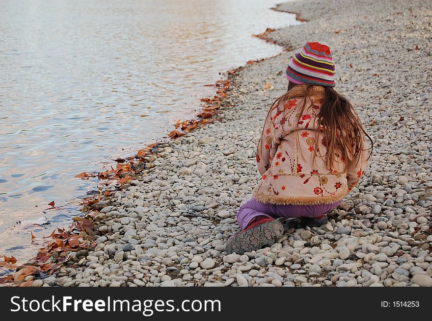 Child On The Beach, Autumn