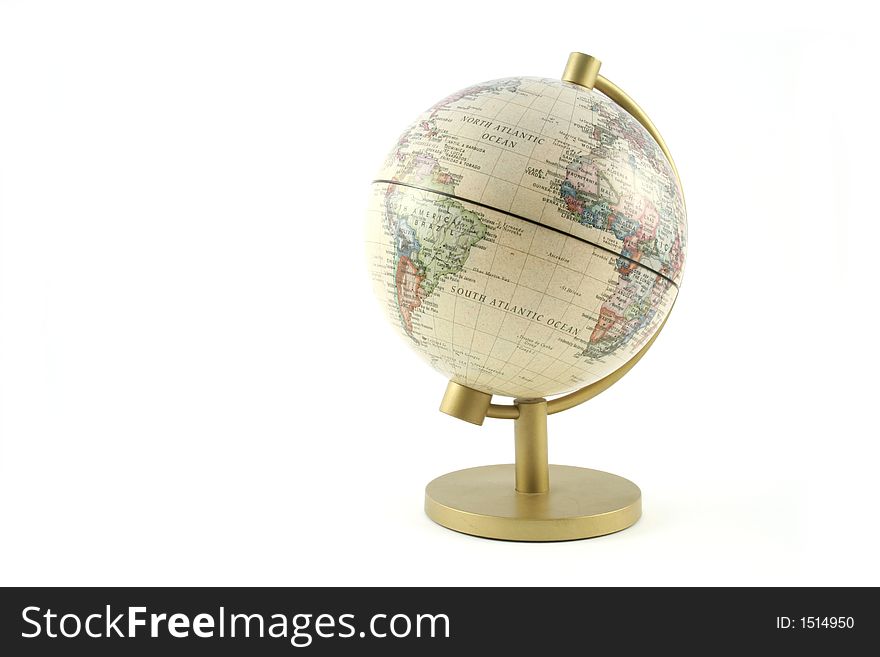 Globe against a white background