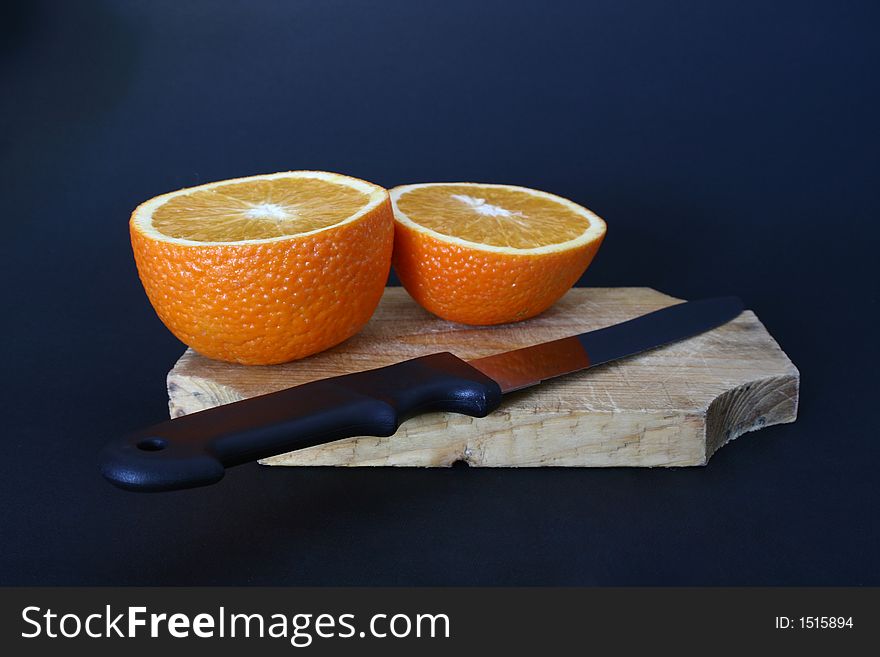 Sliced Orange On Table