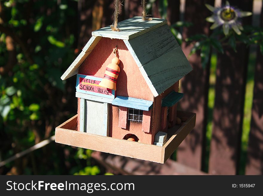 Ornamental house for the birds nuts. Ornamental house for the birds nuts