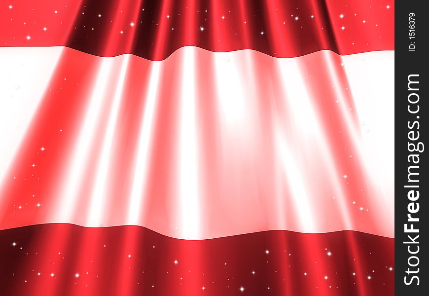 A flag, in white and red, with snow flakes. To use as background. A flag, in white and red, with snow flakes. To use as background.