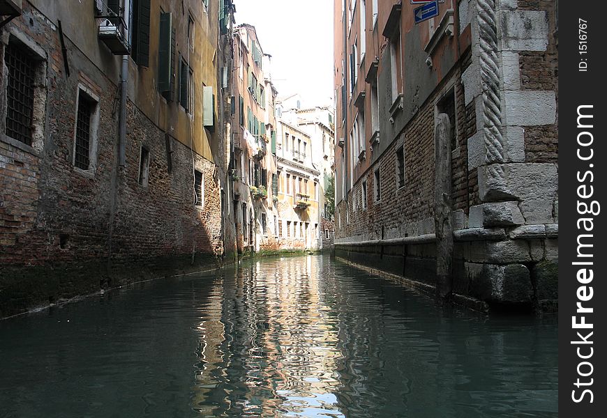 Canal of Venice in Italy. Canal of Venice in Italy