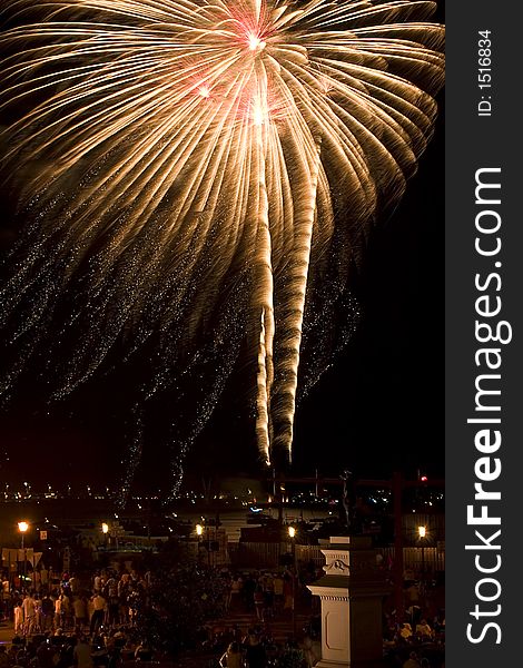 Fireworks at night in St. Augustine, FL Ten. Fireworks at night in St. Augustine, FL Ten