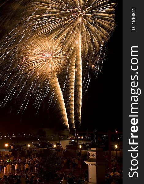 Fireworks at night in St. Augustine, FL Eleven. Fireworks at night in St. Augustine, FL Eleven