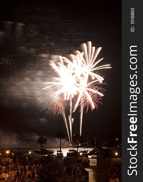 Fireworks at night in St. Augustine, FL Fourteen. Fireworks at night in St. Augustine, FL Fourteen