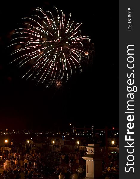 Fireworks at night in St. Augustine, FL Eight. Fireworks at night in St. Augustine, FL Eight