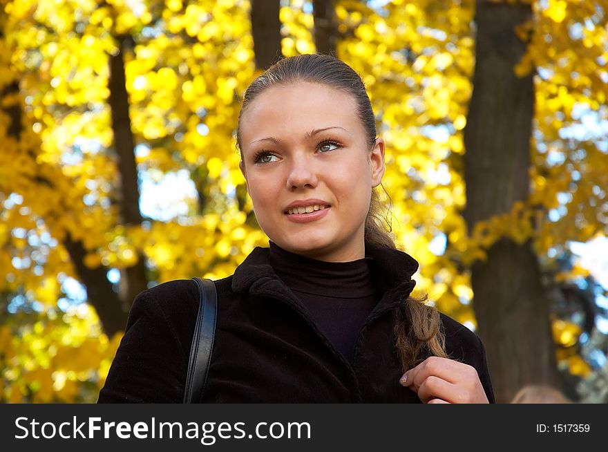 Autumn Portrait Of A Girl