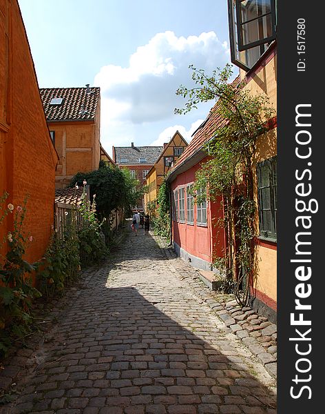 House alley in HelsingÃ¶r Denmark