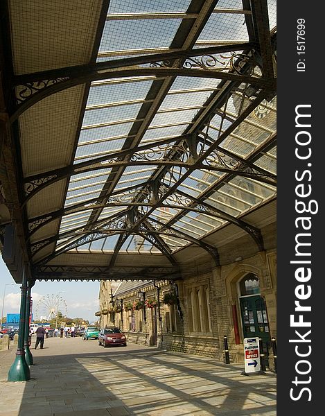 Under the canopy of the old railway station,
morecombe,
lancashire,
united kingdom.