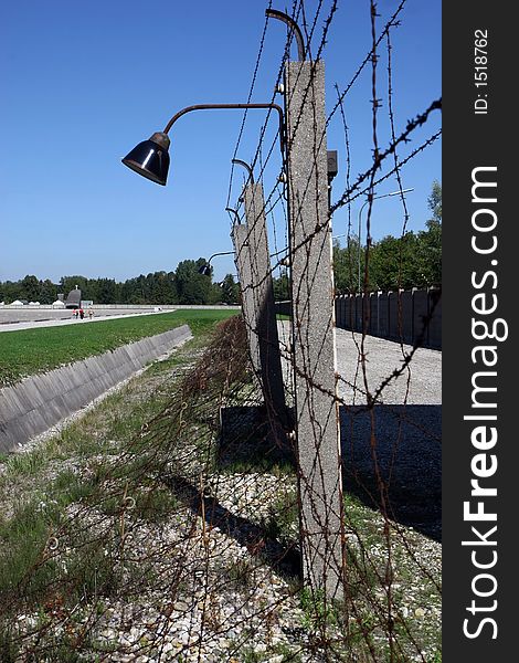 Fence at a German Concentration Camp in Southern Germany. Fence at a German Concentration Camp in Southern Germany.