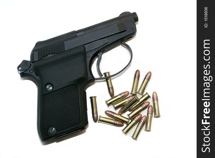 A small 22 pistol with ammuniton. A small 22 pistol with ammuniton.