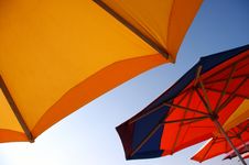 Umbrellas On The Beach Royalty Free Stock Images Umbrellas On The Beach Royalty Free Stock Images