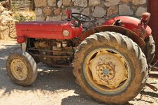 Old Red Tractor. Royalty Free Stock Photo Old Red Tractor. Royalty Free Stock Photo