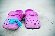 Pink Sandals Royalty Free Stock Image Pink Sandals Royalty Free Stock Image