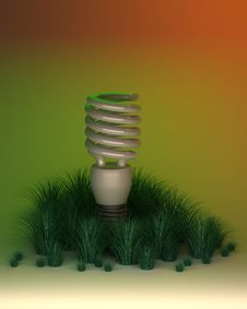 Environment Friendly Light Bulb Royalty Free Stock Images Environment Friendly Light Bulb Royalty Free Stock Images