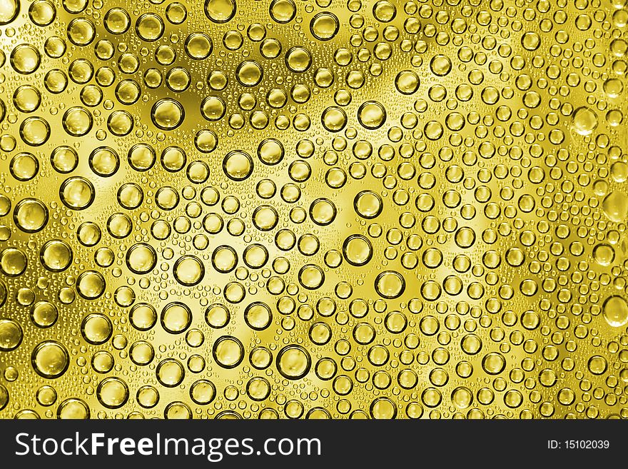 A gold bubbles texture or background