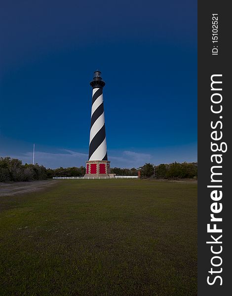 Lighthouse in the Cape Hatteras National Seashore, Coast, North Carolina