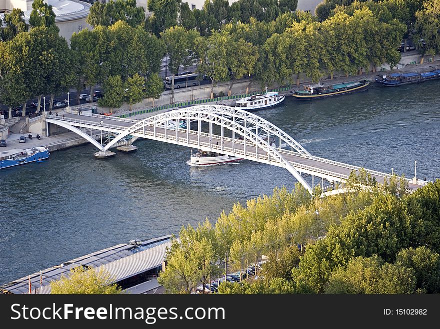 View of a bridge in a european city