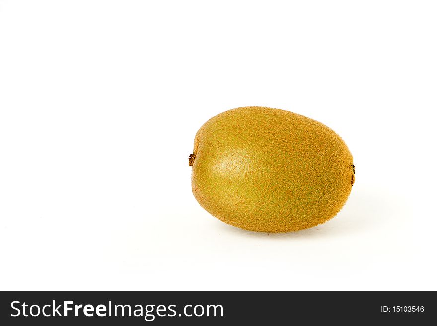 A kiwi fruit isolated on a white background. A kiwi fruit isolated on a white background.
