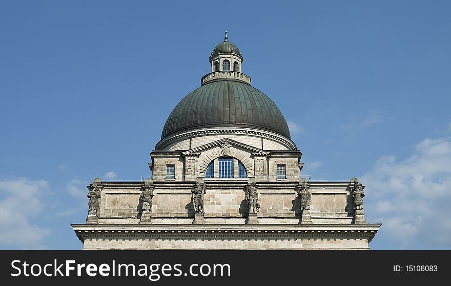 The historic building of the Bavarian Staatskanzlei in Munich in Germany in a new modern style. The historic building of the Bavarian Staatskanzlei in Munich in Germany in a new modern style