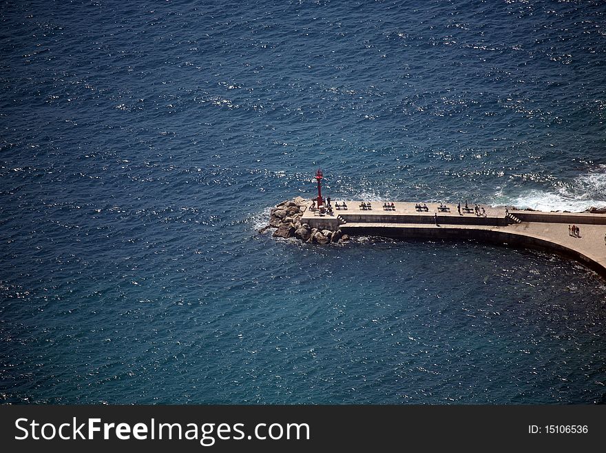 Breakwater in Dubrovnik, Adriatic sea, Croatia