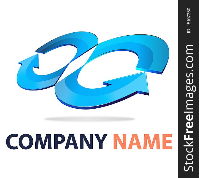 Use arrow to form a company branding logo. Use arrow to form a company branding logo