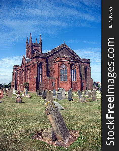 The Sandstone Church overlooking the Scottish town of Dunbar. The Sandstone Church overlooking the Scottish town of Dunbar.