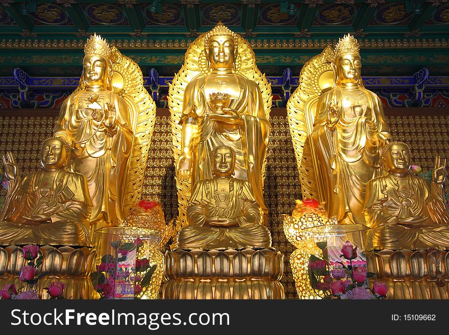 The Golden Buddha And Kuan.