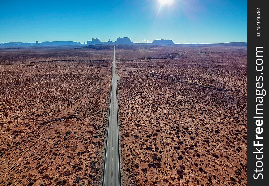 Aerial view of Monument Valley, Arizona, USA