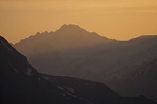 Sunset In Mountains Royalty Free Stock Image Sunset In Mountains Royalty Free Stock Image