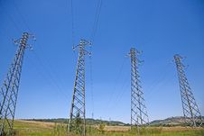 4 Cable Cuttent Towers Stock Photos 4 Cable Cuttent Towers Stock Photos