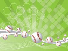 Background With Baseballs Stock Image