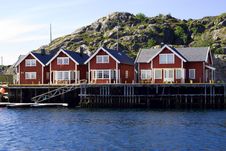 Cottages On Island Skrova Royalty Free Stock Images Cottages On Island Skrova Royalty Free Stock Images