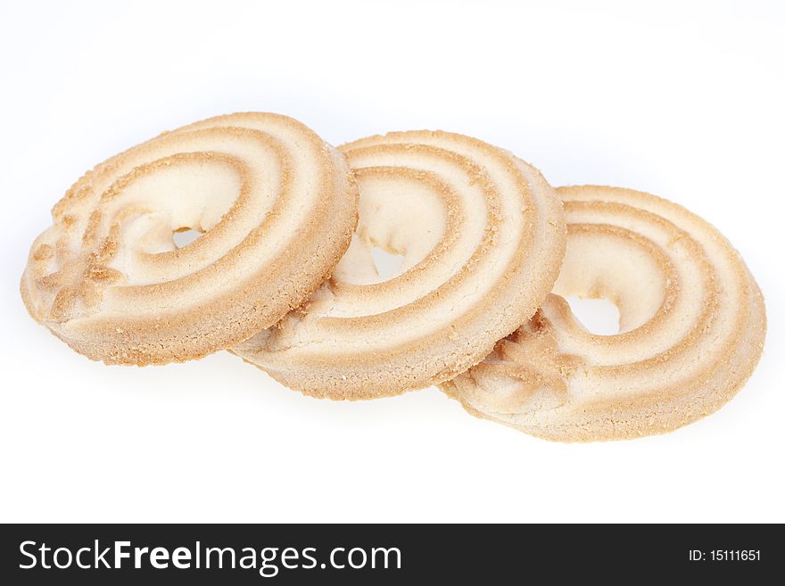 Biscuits isolated on white background. Biscuits isolated on white background