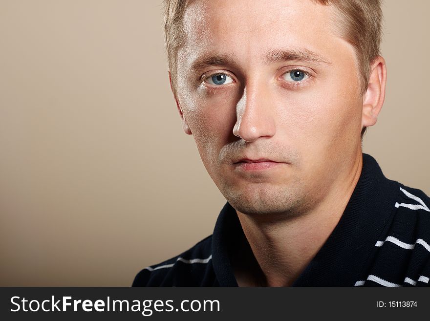 Portrait of young man. studio shot