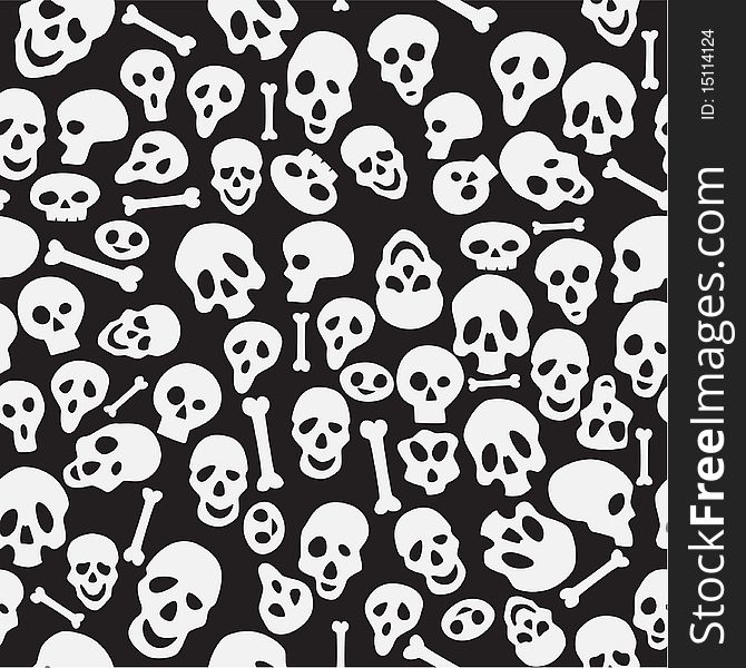 Seamless wrapping paper with skuls. Seamless wrapping paper with skuls